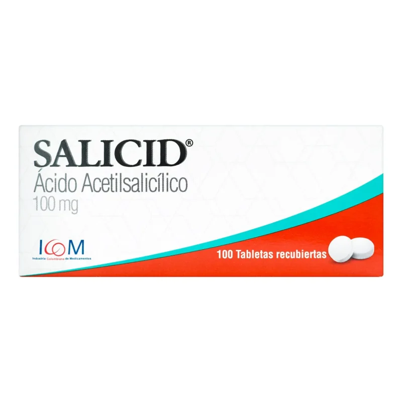 SALICID 100 MG ACIDO ACET SALICILICO CAJA X 100 TABLETA (ICOM PHARMA)