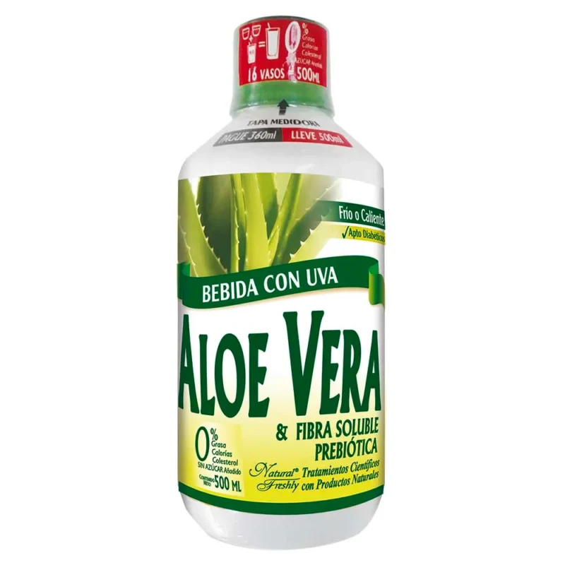 ALOE VERA BEBIDA UVA FRASCO X 360 ML (NATURAL FRESHLY)