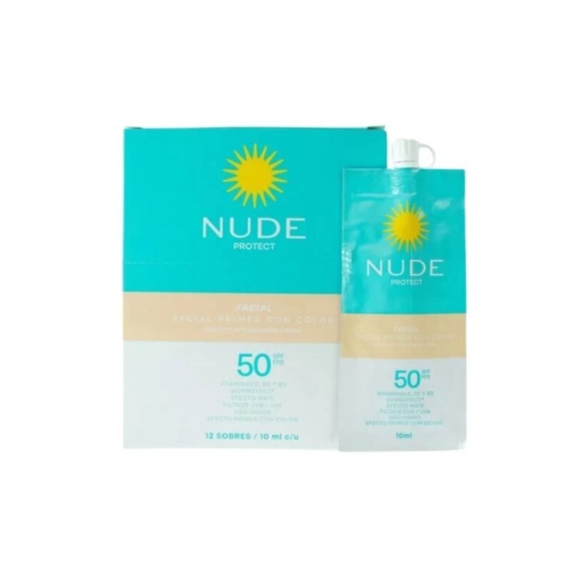 NUDE PROTECT FACIAL  SPF 50 X 12 SOBRES (PREBEL)
