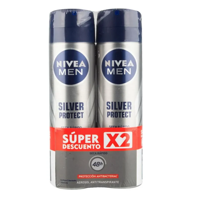 NIVEA FOR MEN SILVER PROTECT SPRAY 2 X 150 ML (BDF)