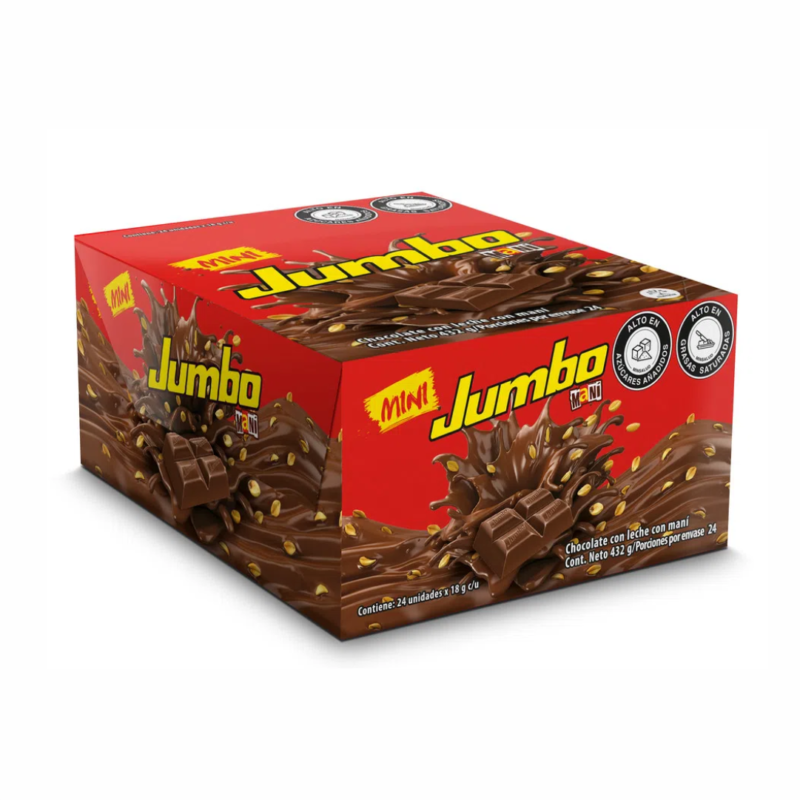 CHOCOLATINA JUMBO MINI 17 GR PAQUETE X 24 UNIDADES NUTRESA