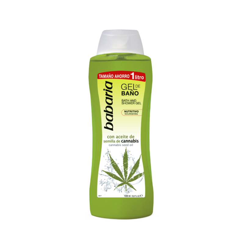 BABARIA GEL DE BANO CANNABIS FRASCO X 1000 ML
