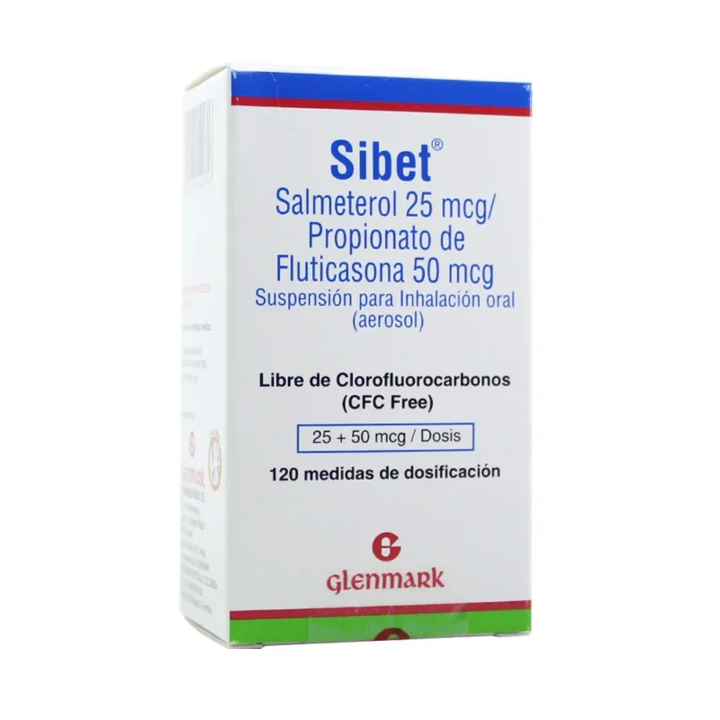 SIBET 25/50 MCG INHALADOR FRASCO X 120DOSIS + INHALOCAMARA (GLENMARK)