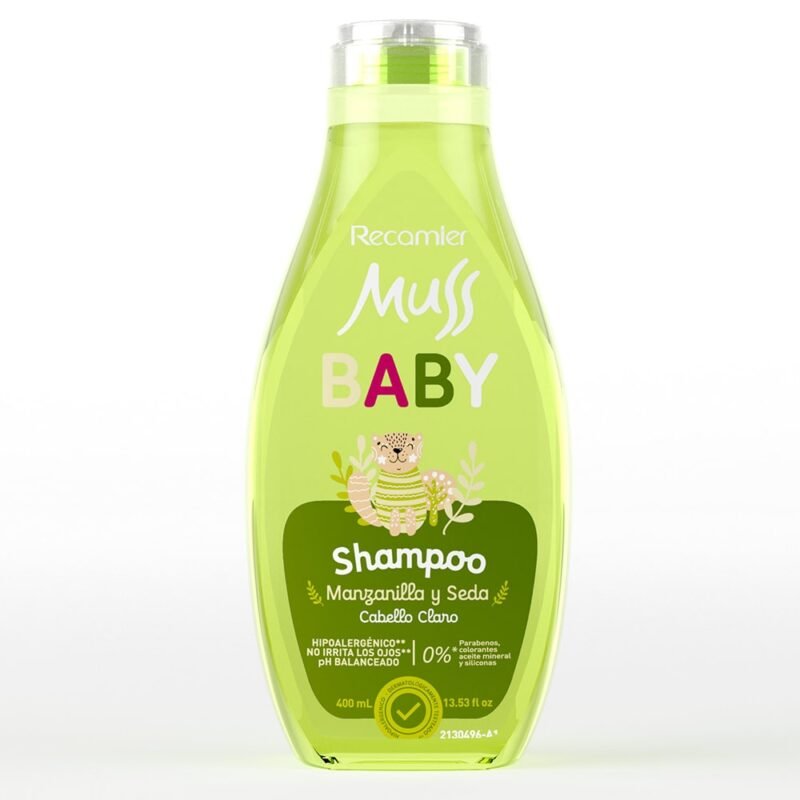 MUSS BABY SHAMPOO MANZANILLA  Y SEDA (RECAMIER) FCO X 400 ML