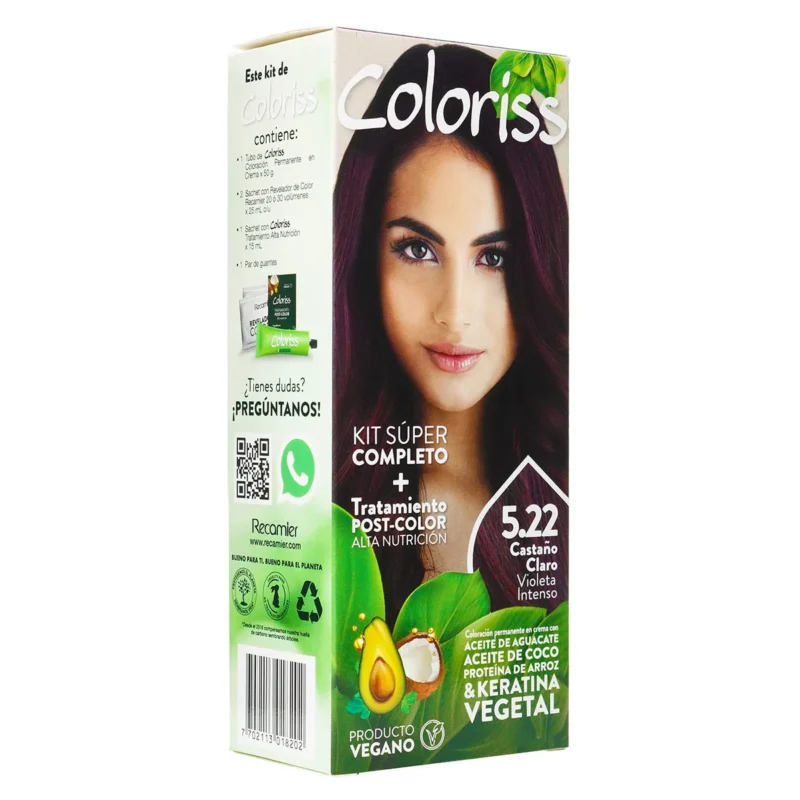 COLORIS 5 22 CASTANO CLARO VIOLETA INTENSO KIT (RECAMIER)