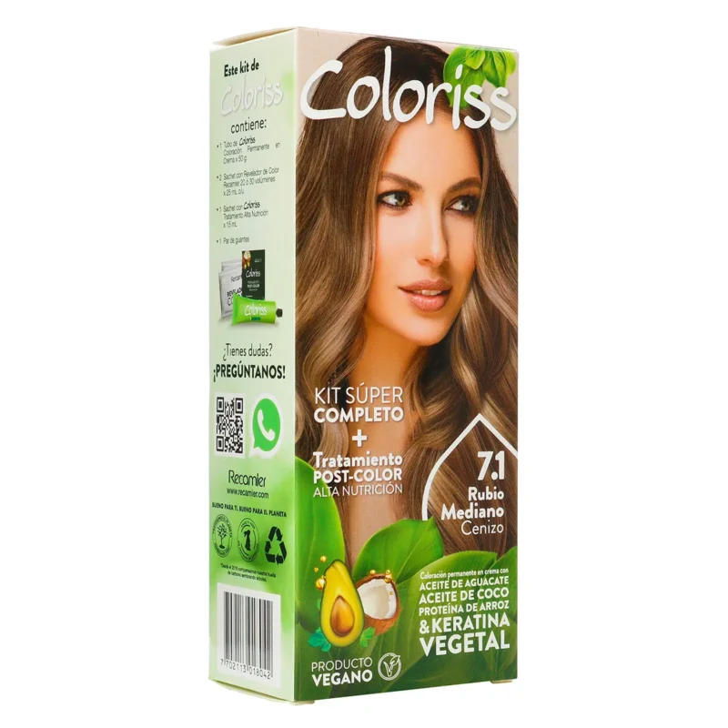 COLORIS 7 1 RUBIO MEDIANO CENIZO KIT (RECAMIER)