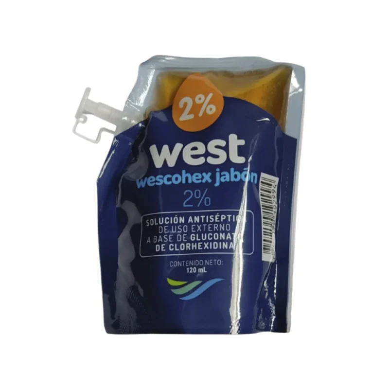 WEST CLORHEXIDINA 2% JABON ANTISEPTICO BOLSA X 120 ML