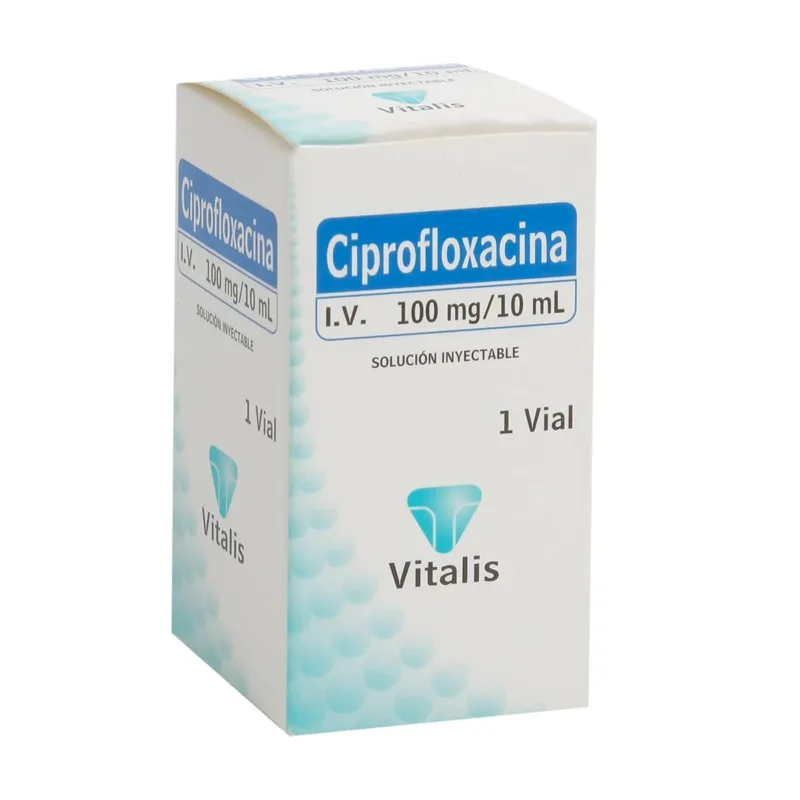 CIPROFLOXACINA INYECTABLE100 MG FRASCO X 10 ML (VITALIS)