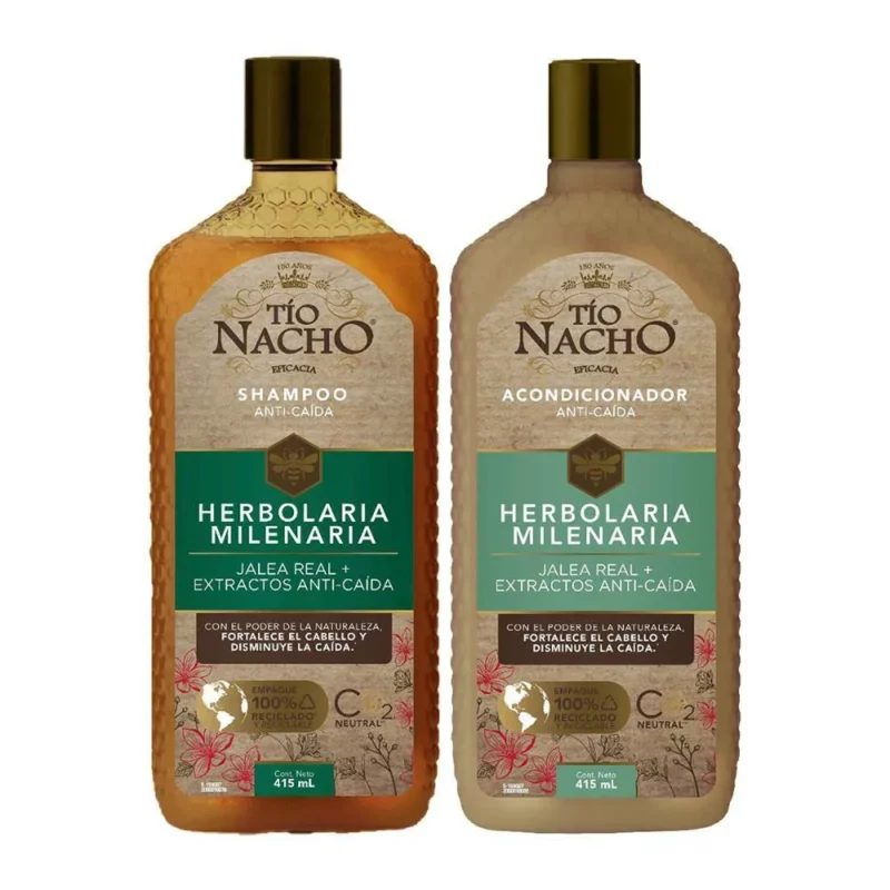 TIO NACHO HERBOLARIA MILENARIA SHAMPOOFRASCO + ACONDICIONADOR FRASCO X 415 ML (GENOMMA LAB)