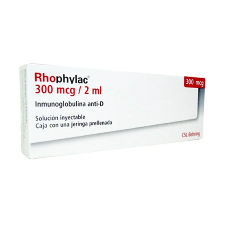 INMUNOGLOBULINA HUMANA ANTI-D 300 MCG (RHOPHYLAC)