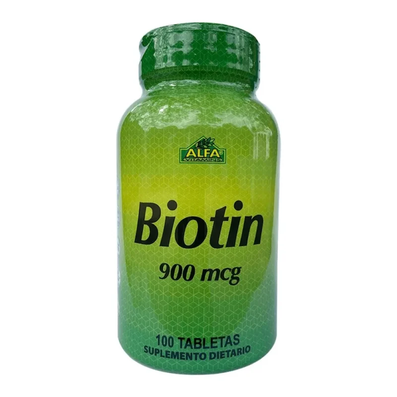 BIOTIN 900 MCG FRASCO X 100 CAPSULAS (ALFA VITAMINS)