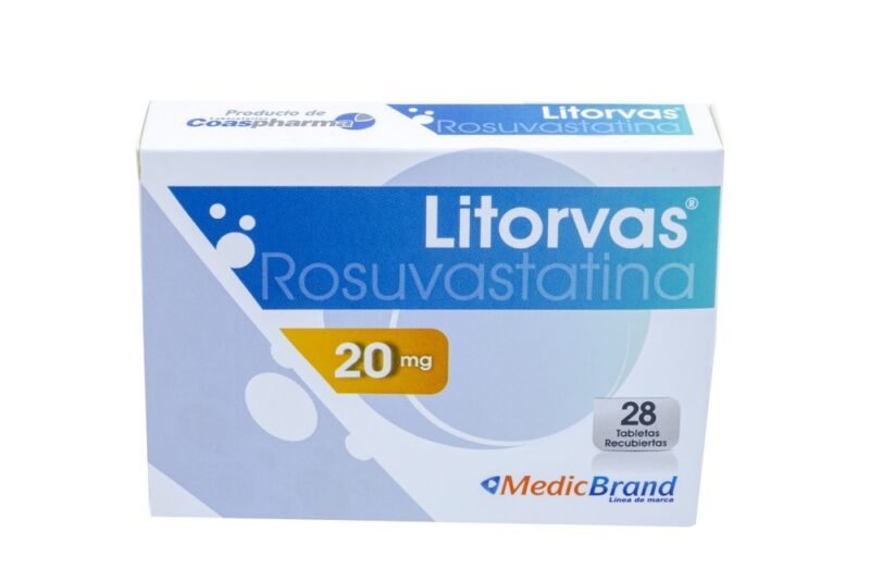 LITORVAS 20 MG (ROSUVASTATINA) CAJA X 28 TABLETAS (MEDIC BRAND)