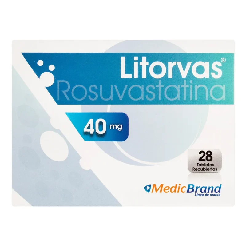 LITORVAS 40 MG (ROSUVASTATINA) CAJA X 28 TABLETAS (MEDIC BRAND)