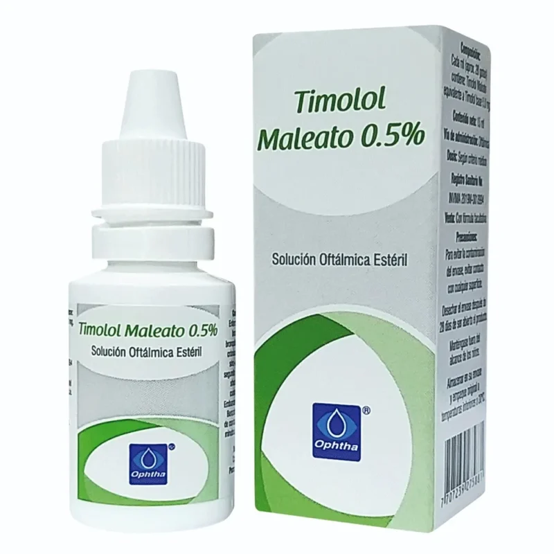 TIMOLOL MALEATO 0.5% SOLUCION OFTALMICA FRASCO X 15 ML (OPHTHA)