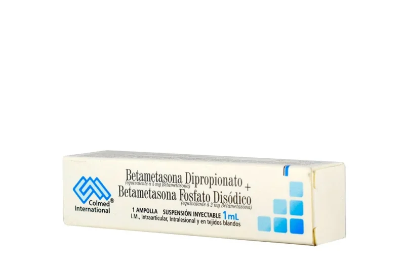 BETAMETASONA DIPROPIONATO FOSFATO CAJA X 1 AMPOLLA 1 ML (COLMED)