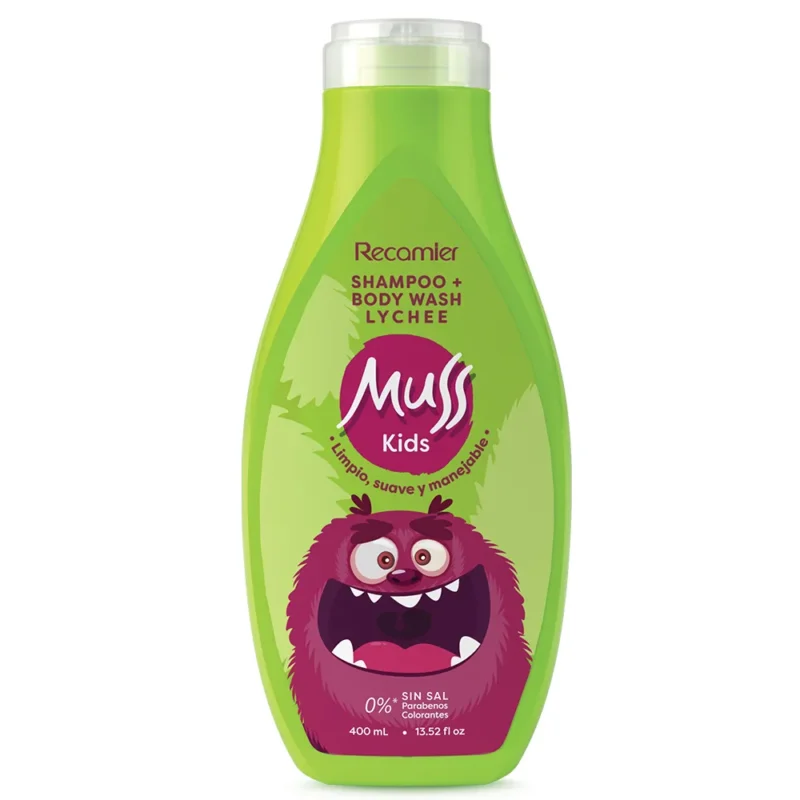 MUSS DUAL SHAMPOO + BODY WASH FRASCO X 400 ML (RECAMIER)