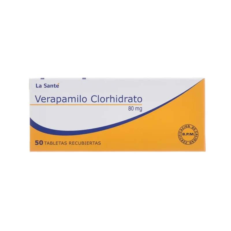 VERAPAMILO 80 MG CAJA X 50 TABLETAS (LA SANTE)