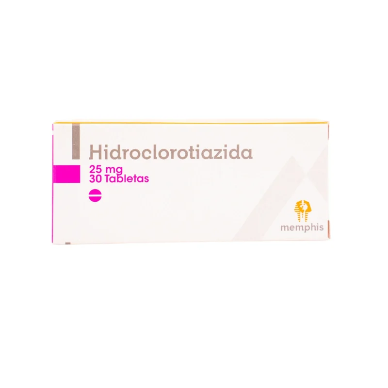 HIDROCLOROTIAZIDA 25 MG CAJA X 30 TABLETAS (MEMPHIS)