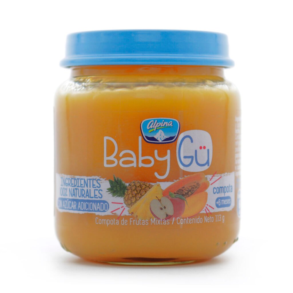COMPOTA BABY GU FRUTAS MIXTAS FRASCO X 113 GR (ALPINA) - Droguería Ética