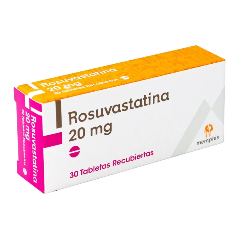 ROSUVASTATINA 20 MG CAJA X 30 TABLETAS (MEMPHIS)