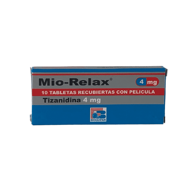 TIZANIDINA 4 MG CAJA X 10 TABLETAS (MIO RELAX)