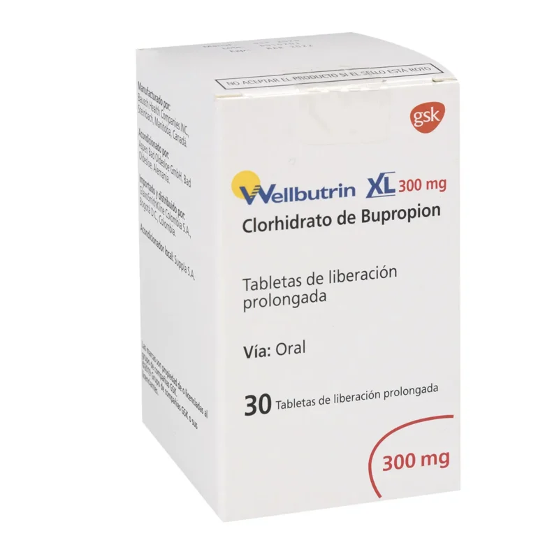 WELLBUTRIN XL 300 MG FRASCO X 30 TABLETAS (GLAXO)