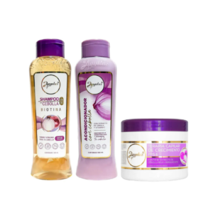 KIT ANYELUZ  CEBOLLA SHAMPOO ACONDICIONADOR TERAPIA CAPILAR BOLSA X 1 UNIDAD