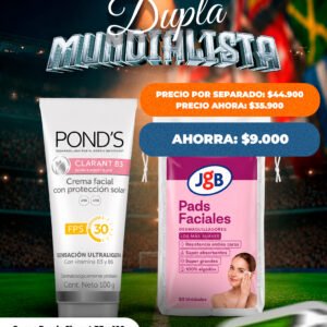 DUPLA MUNDIALISTA PONDS B3 + DISCOS FACIALES JGB (OFERTA)