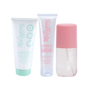 KIT MILAGROS SHAMPOO EXFOLIANTE LOCION CAPILAR TRATAMIENTO BOLSA X 1 UNIDAD