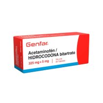 ACETAMINOFEN HIDROCODONA 325MG_5MG CAJA X 30 TABLETAS (GENFAR)