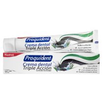 CREMA DENTAL TRIPLE ACCION CARBON ACTIVADO MENTA TUBO X 75 CC (PROQUIDENT)