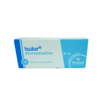 ISULOR 40 MG ATORVASTATINA CAJA X 10 TABLETAS (ICOM)