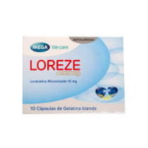 LOREZE 10 MG CAJA X 10 CAPSULAS (MEGA WECARE)