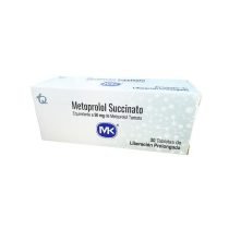 METOPROLOL SUCCINATO 50 MG CAJA X 30 TABLETAS (MK)