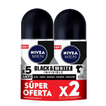 NIVEA MEN BLACK WHITE INVISIBLE ROLLON 2 X 50 ML BDF