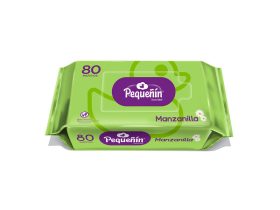 PEQUENIN PAÑITOS HUMEDOS MANZANILLA PAQUETE X 80 UNIDADES (FAMILIA)