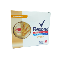 REXONA JABON ANTIBACTERIAL AVENA X 110 GRAMOS PAQUETE X 3 UNDS (UNILEVER)