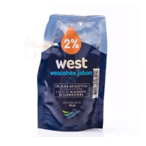WEST CLORHEXIDINA 2 JABON ANTISEPTICO BOLSA X 60 ML